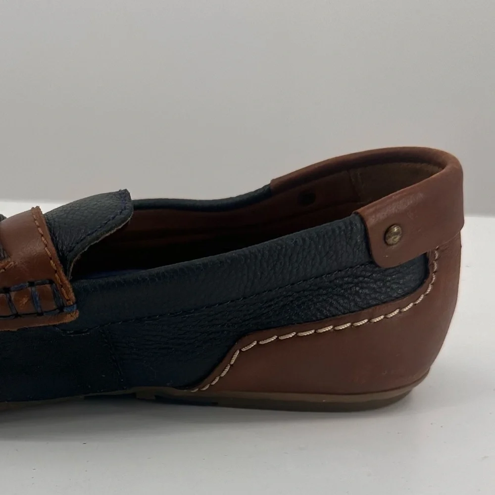 Ruosh Men's Black and Brown Driving Loafers Slip On Size EU 40 UK 7 US 7